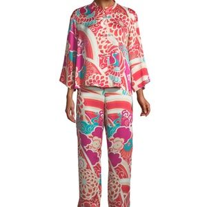 NATORI NWT Obi Crane Two Piece Pajama Set